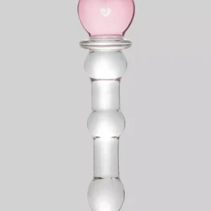 Lovehoney Crystal Heart Wavy Glass Dildo 6 Inch